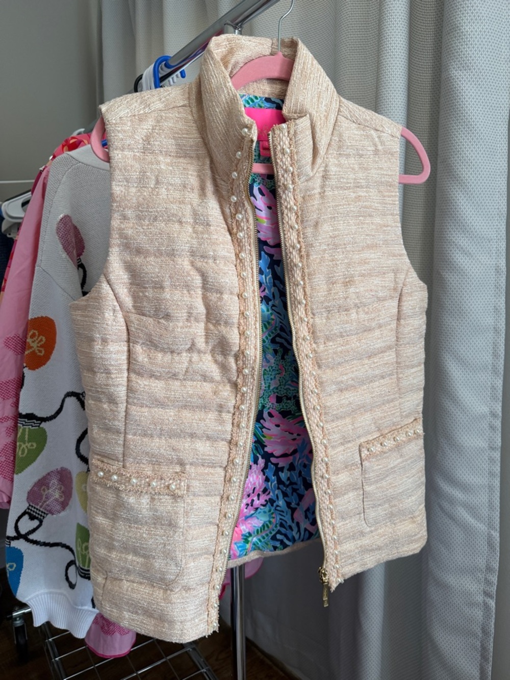 Lilly Pulitzer Pearl Vest size Large
